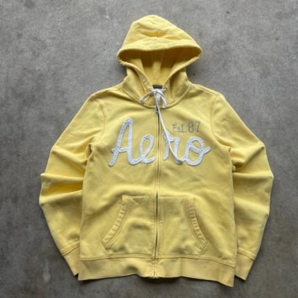 Aeropostale Women's Yellow Hoodie