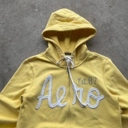 Aeropostale Women's Yellow Hoodie