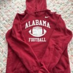 Nike Men's Red and Burgundy Hoodie