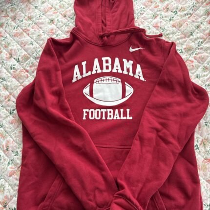 Nike Men's Red and Burgundy Hoodie