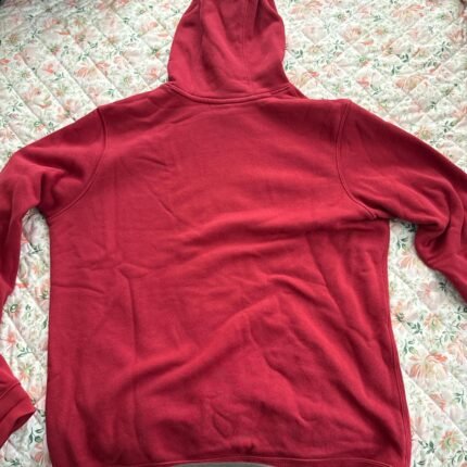 Nike Men's Red and Burgundy Hoodie